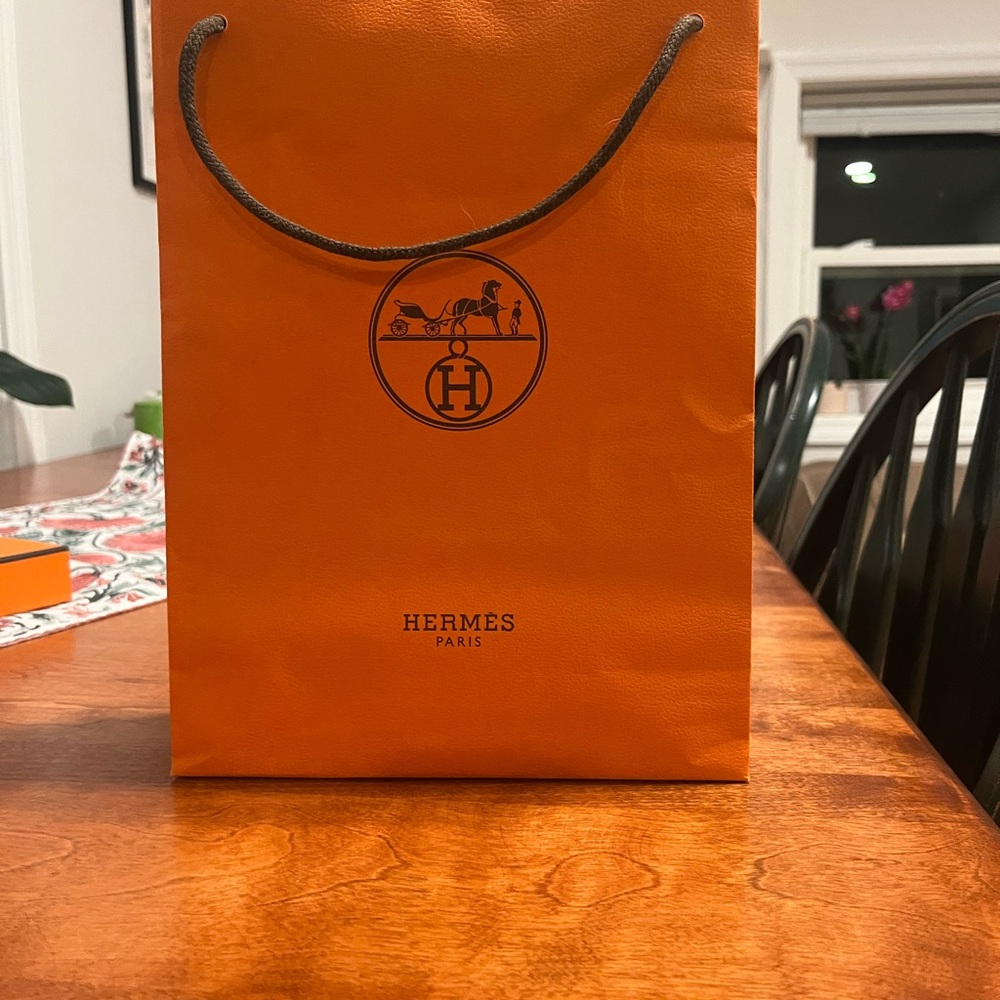 Hermès Orange Shopping Bag
